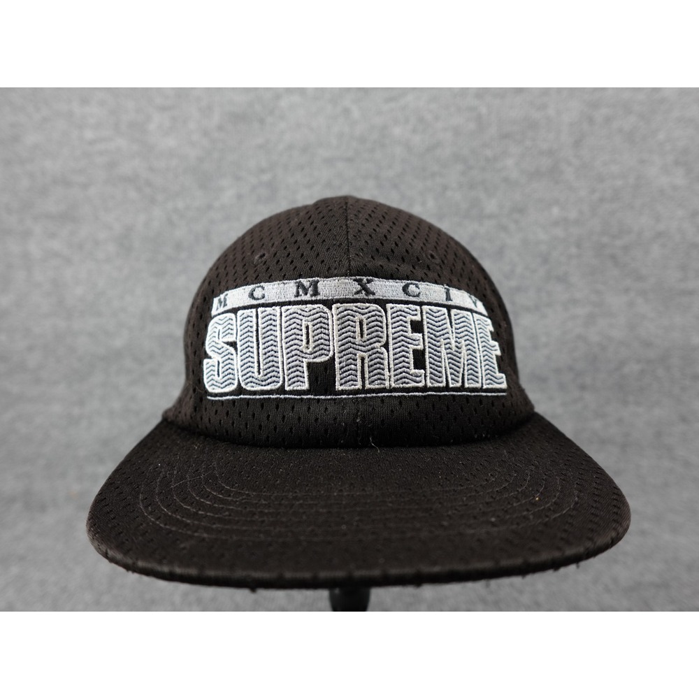 Supreme MCMXCIV Mesh Snapback Hat Mens OS Black Streetwear Cap 1994 Logo